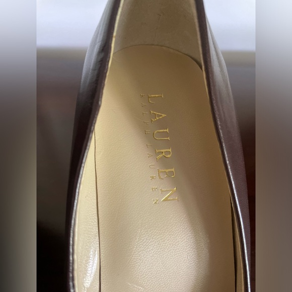 Lauren Ralph Lauren Zabrina Leather Pumps 3.5" Heels Chocolate Brown Size 6.5 B - Picture 2 of 11